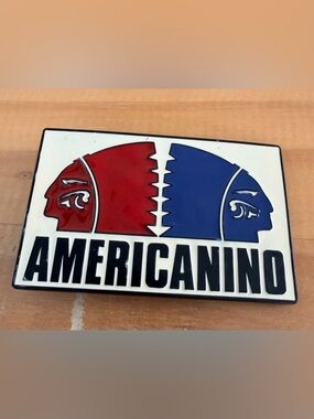 Americanino Logo Enamel Metal Fashion Belt Buckle